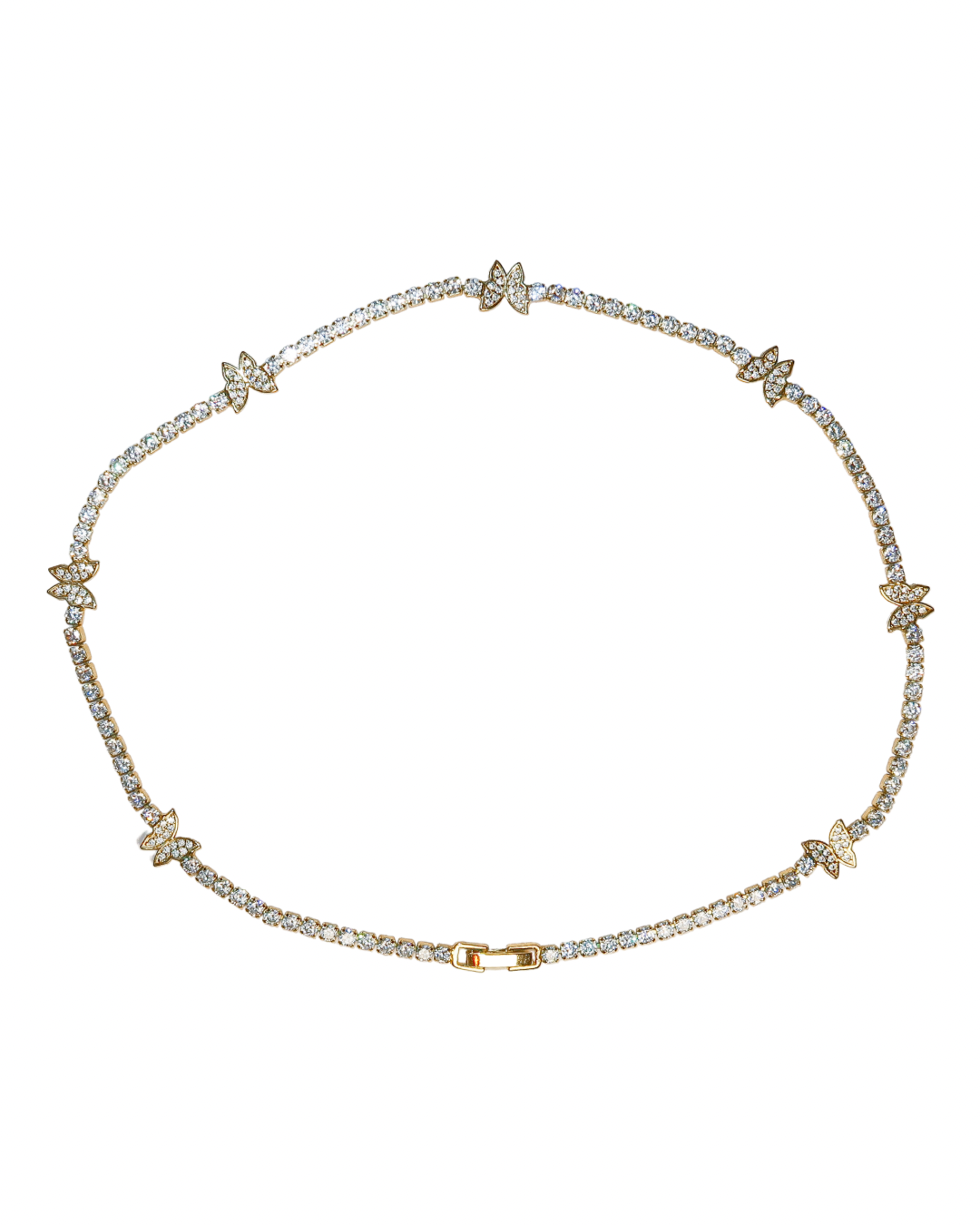 Butterfly Pavé Tennis Necklace - ISABEL LEON LLC