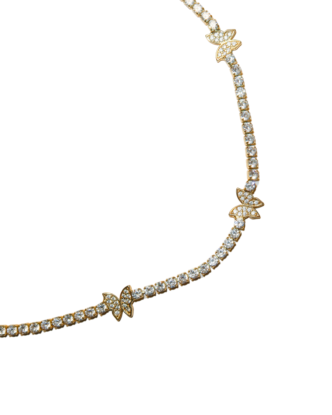 Butterfly Pavé Tennis Necklace - ISABEL LEON LLC