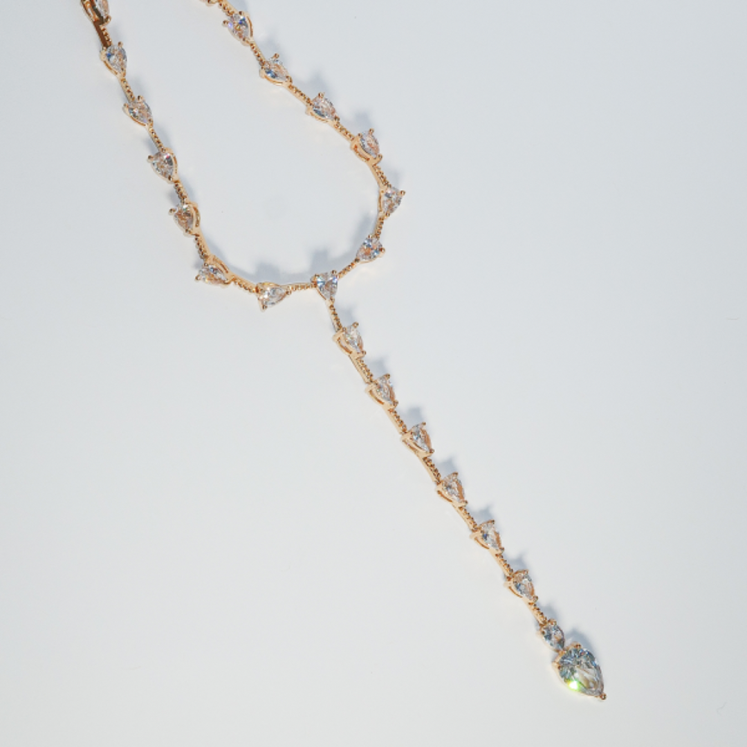 "Down The Middle" Lariat Necklace - ISABEL LEON LLC