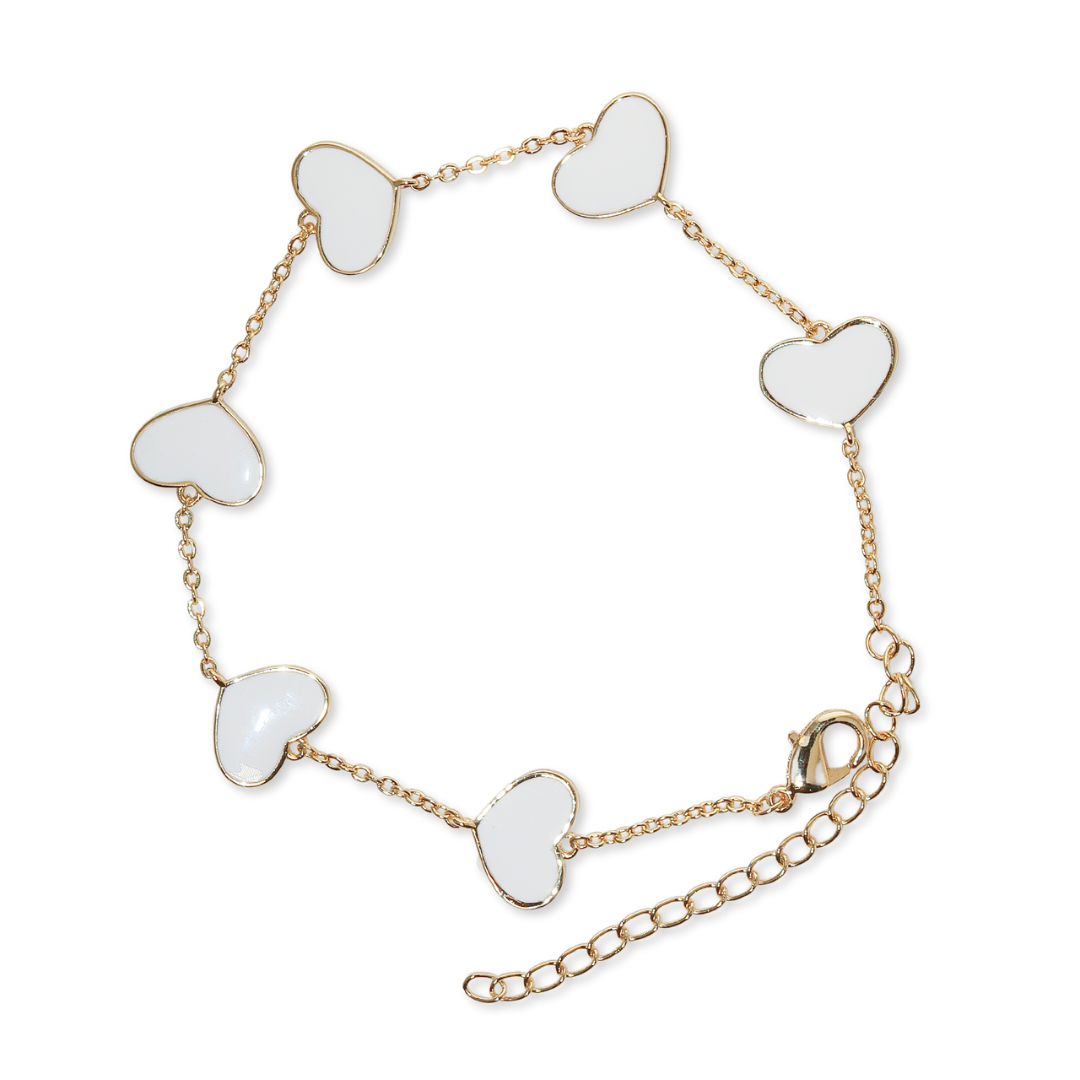 Wrist Of Hearts Bracelet White - ISABEL LEON LLC