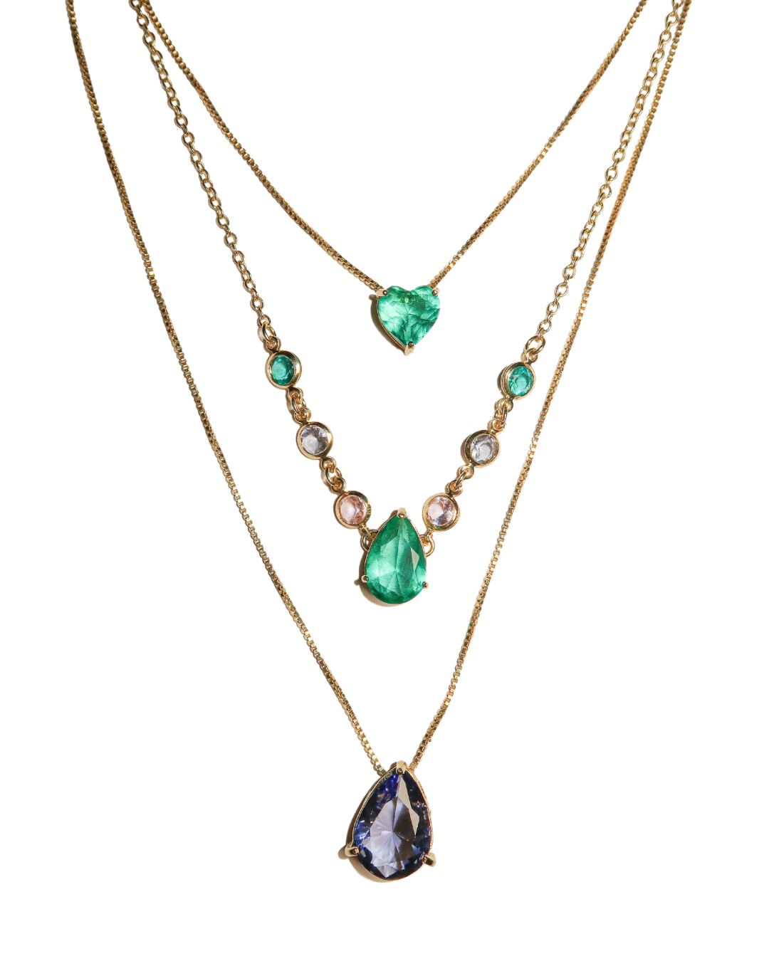 3 Tier Stacked Necklace - ISABEL LEON LLC