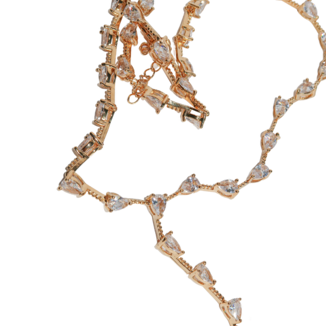 "Down The Middle" Lariat Necklace - ISABEL LEON LLC