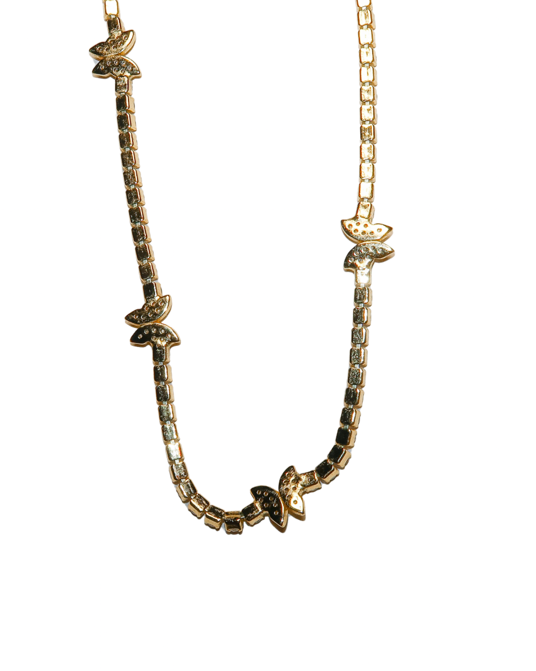 Butterfly Pavé Tennis Necklace - ISABEL LEON LLC