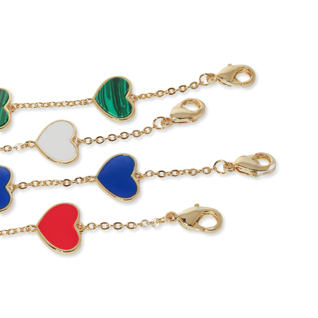 Wrist Of Hearts Bracelet Blue - ISABEL LEON LLC