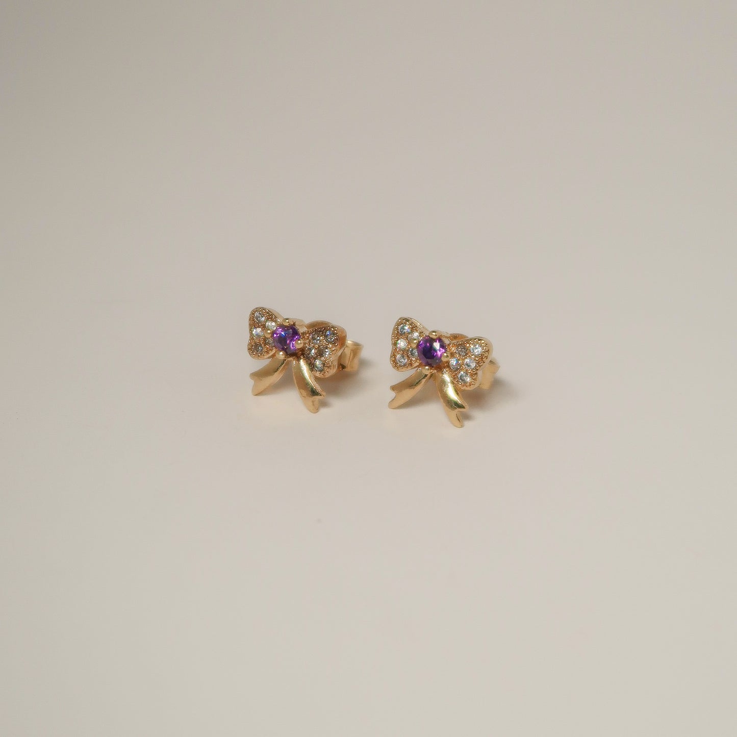 Purple Bow Earrings - ISABEL LEON LLC