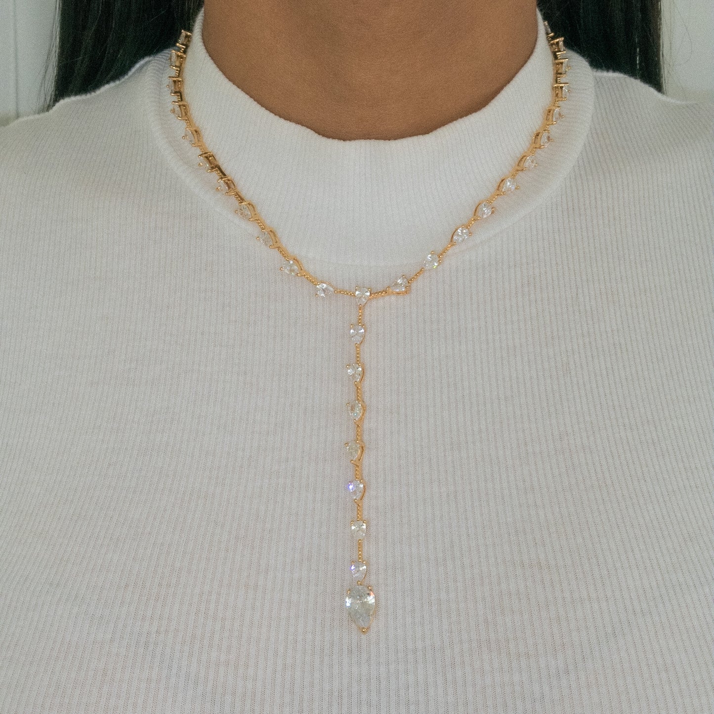 "Down The Middle" Lariat Necklace - ISABEL LEON LLC