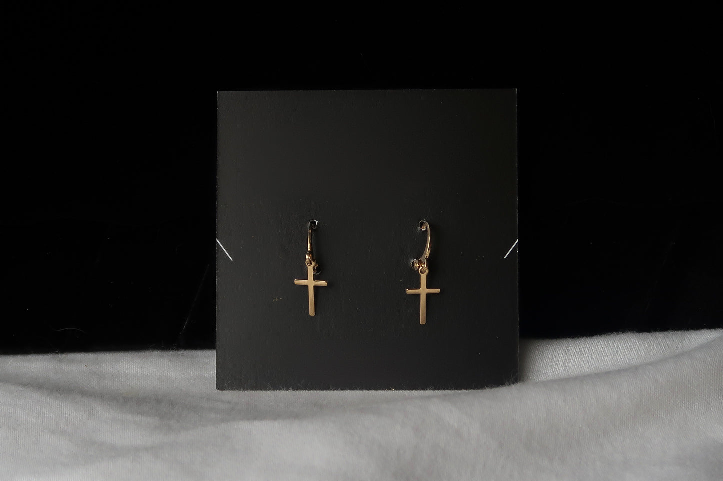 Simple Cross Earrings - ISABEL LEON LLC