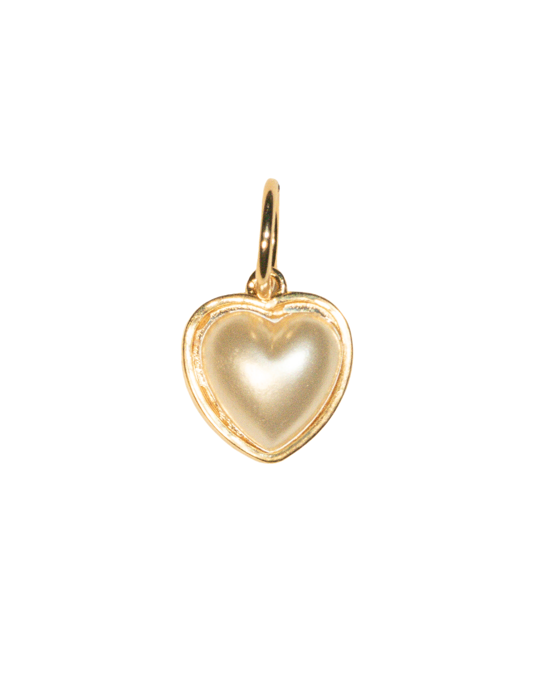 18k gold filled white heart charm