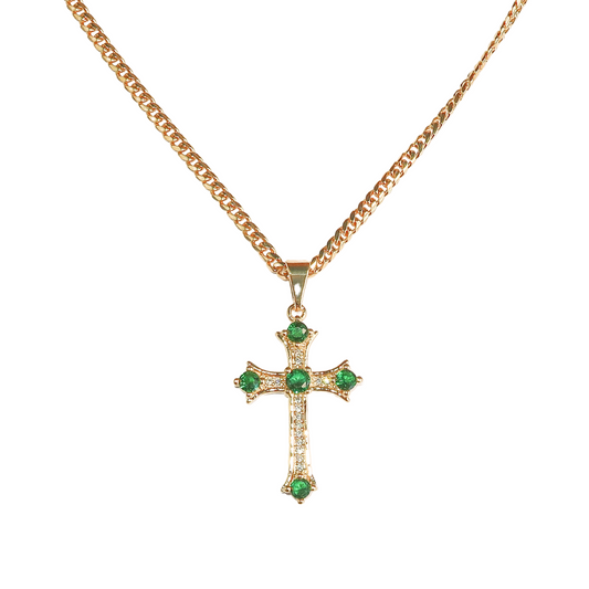 Verde Cross Necklace