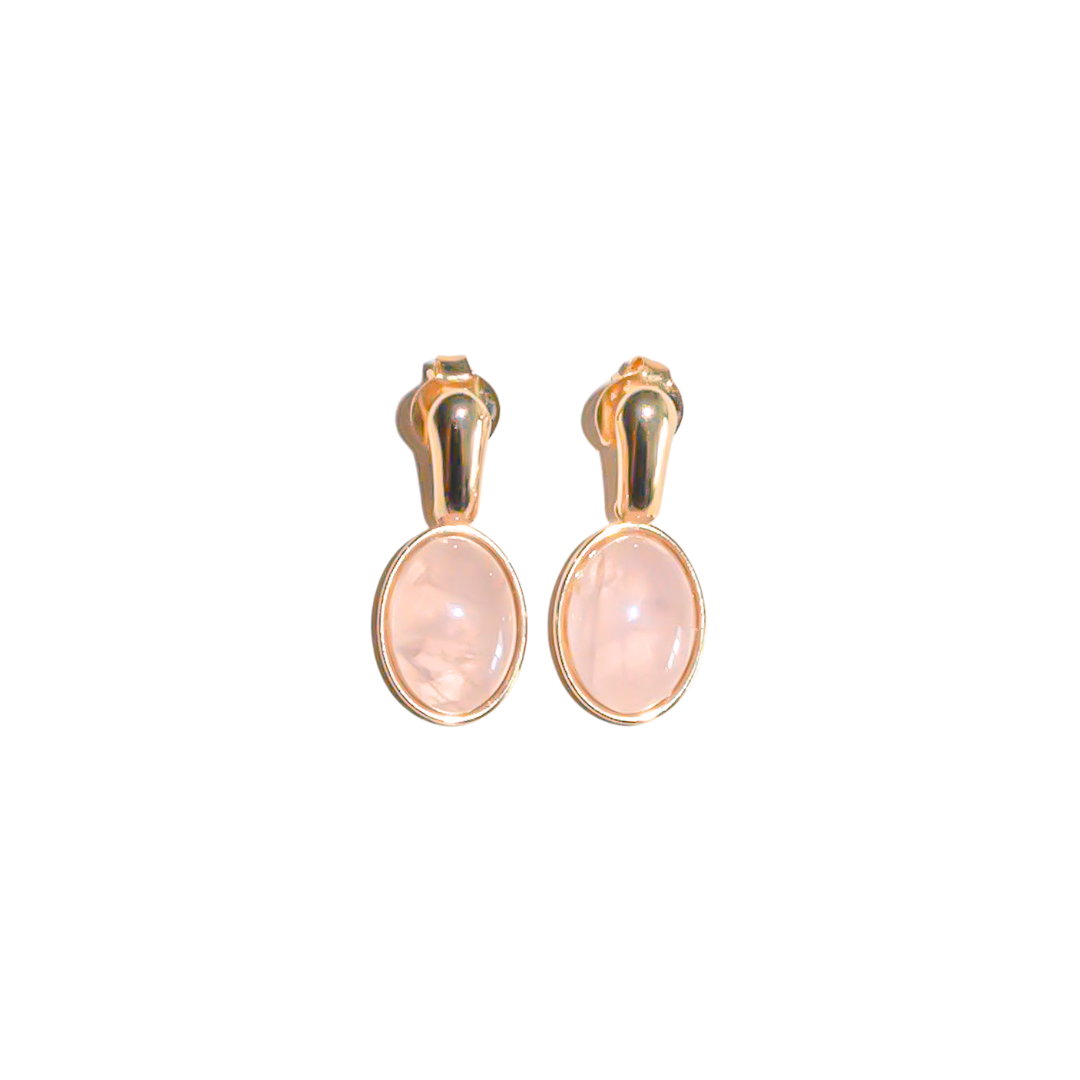 Rose Quartz Drop Earrings