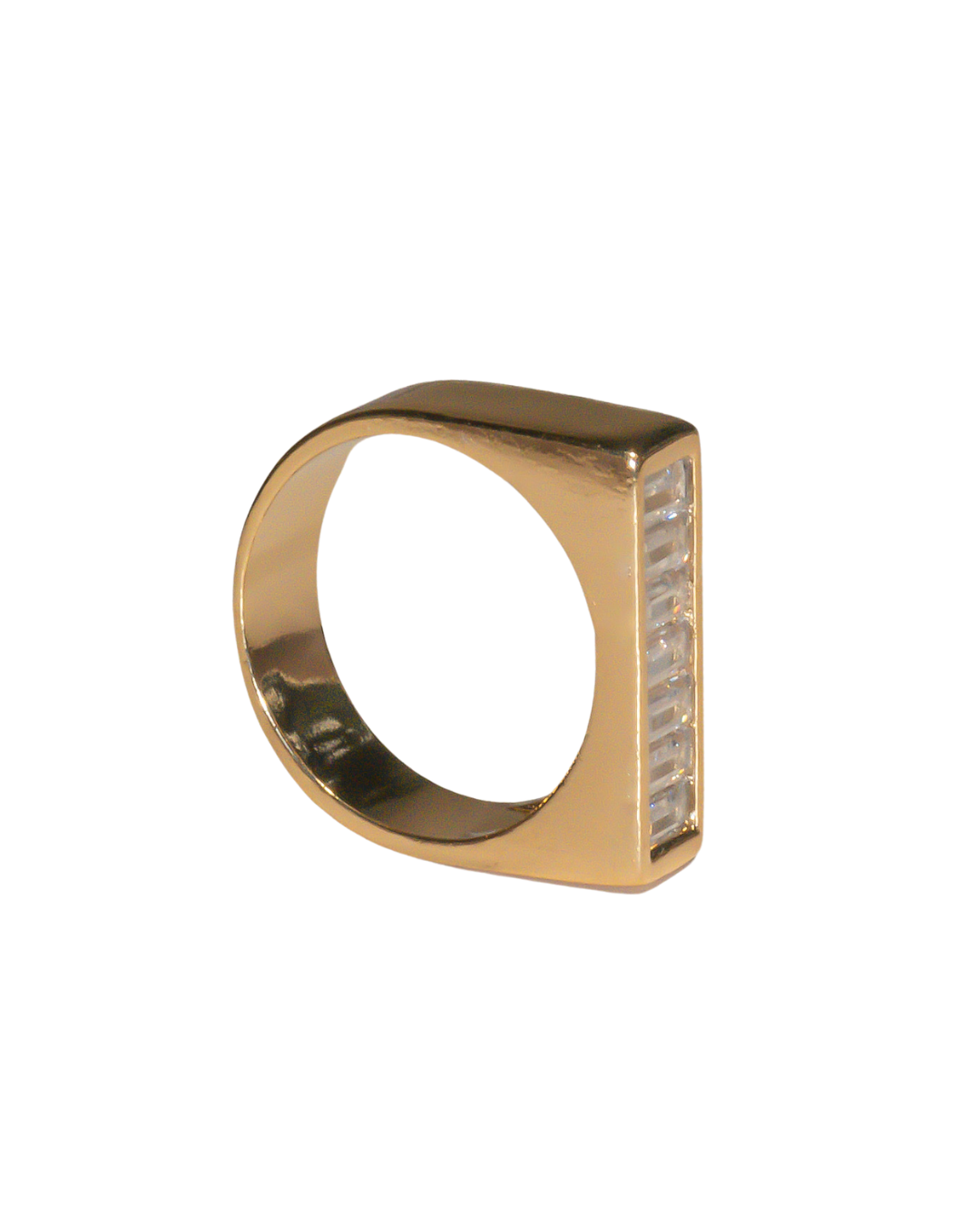 Slim Rectangular Pavé Ring - ISABEL LEON LLC