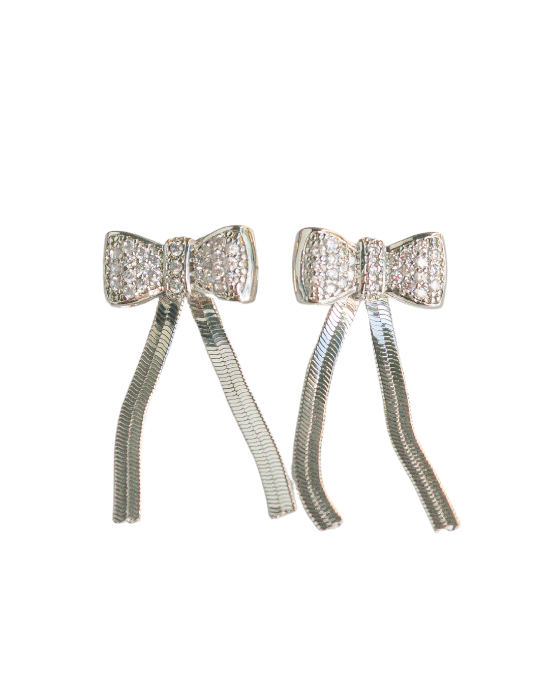 Herringbone Bow Earrings - ISABEL LEON LLC