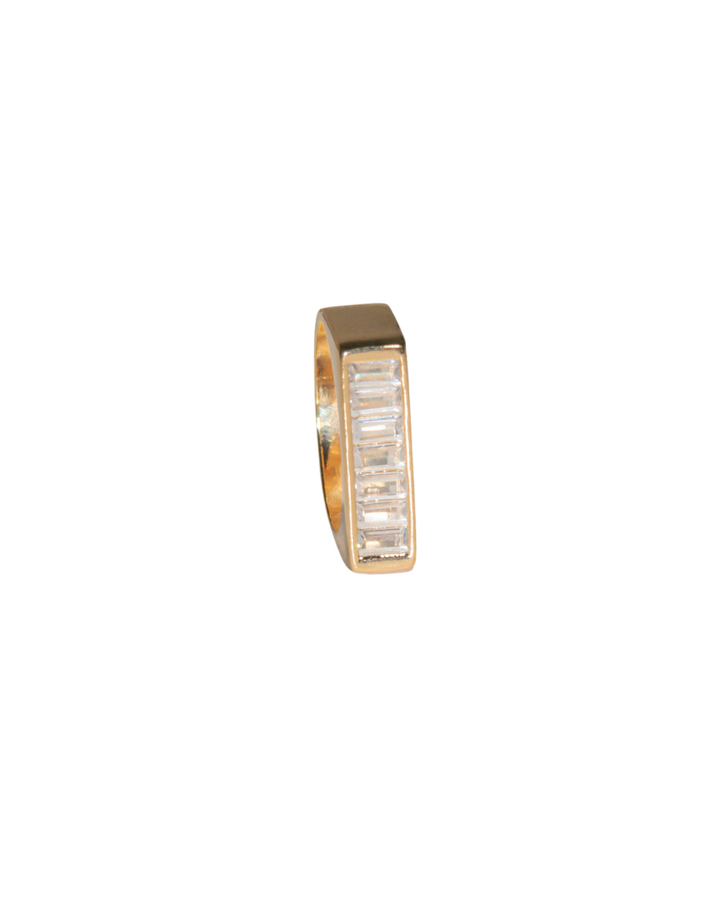 Slim Rectangular Pavé Ring - ISABEL LEON LLC