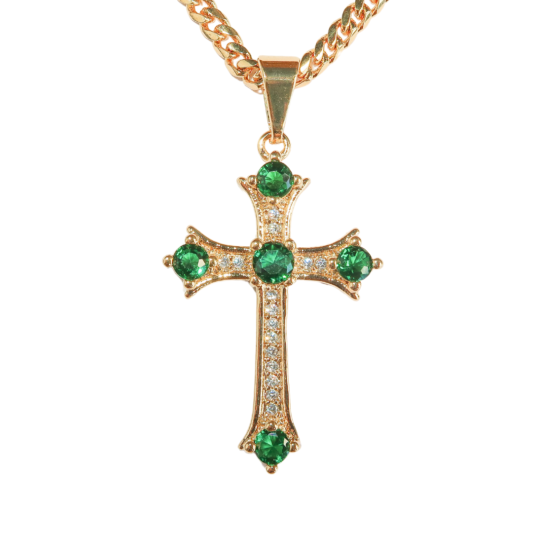 Verde Cross Necklace