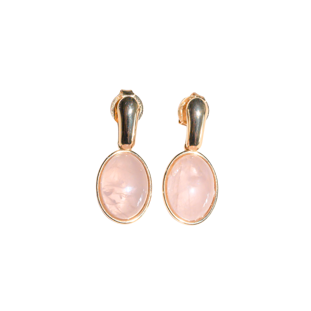 Rose Quartz Drop Earrings