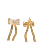 Herringbone Bow Earrings - ISABEL LEON LLC