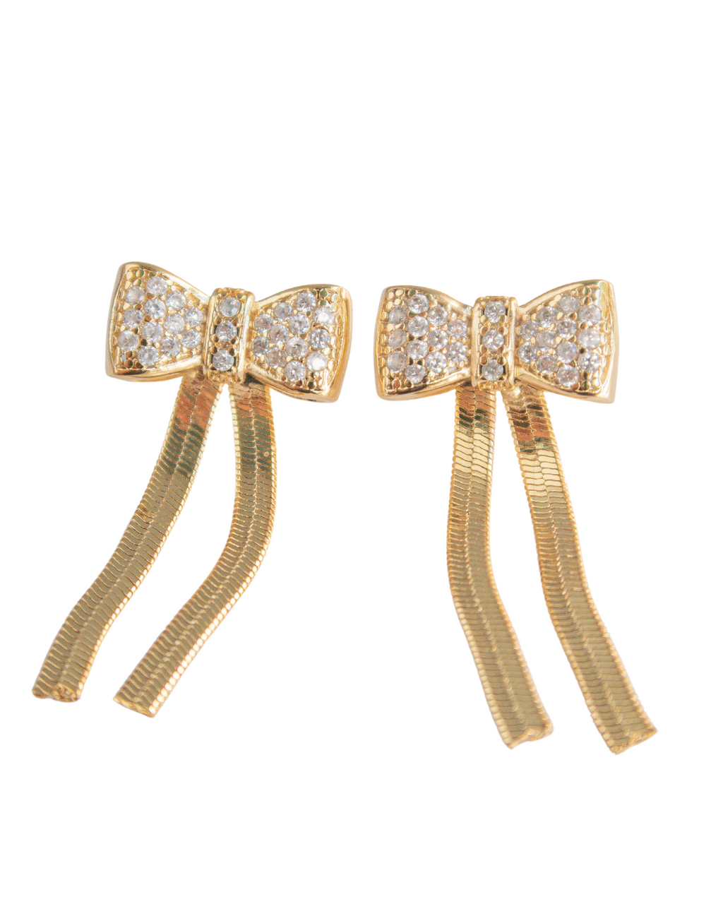 Herringbone Bow Earrings - ISABEL LEON LLC