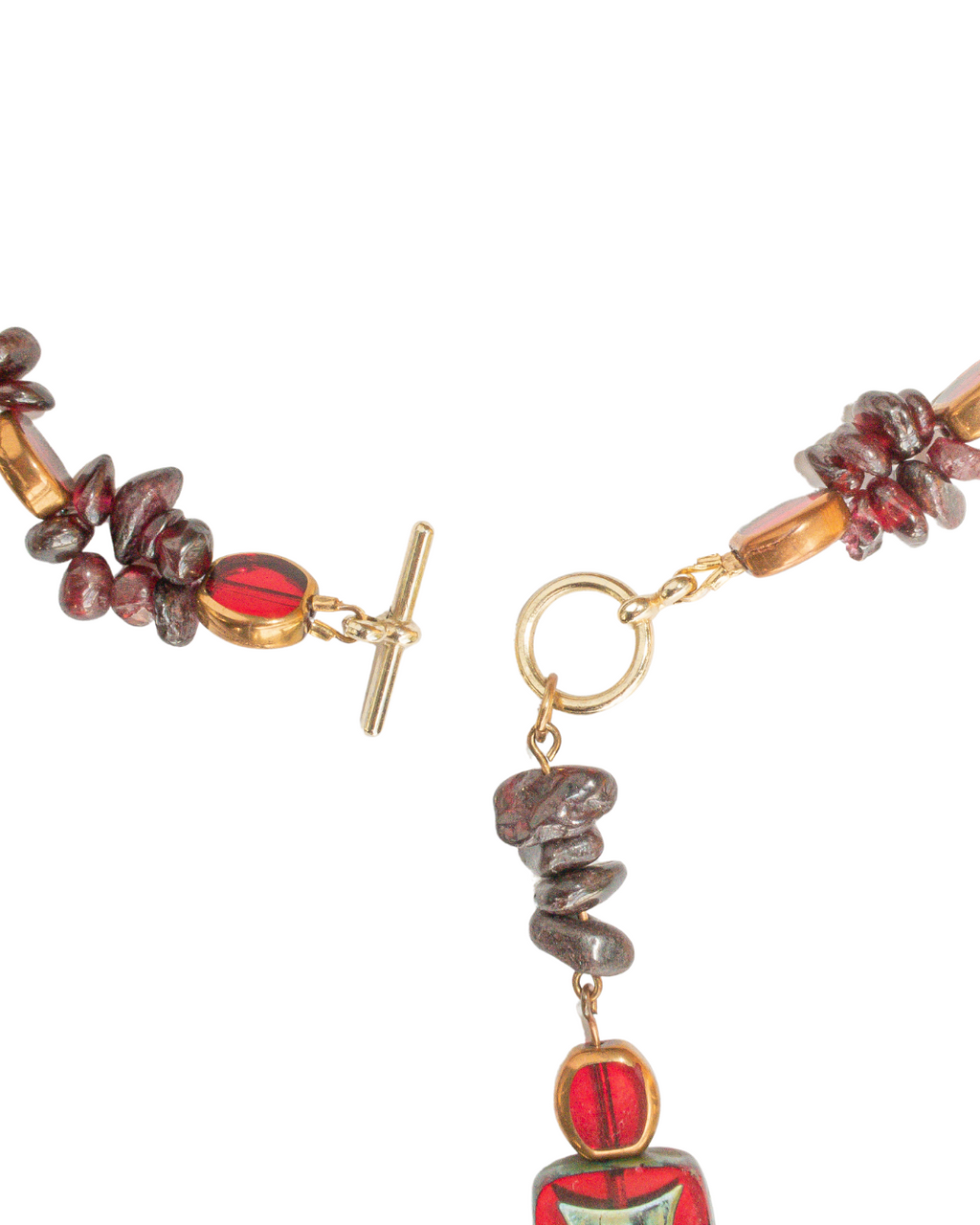Garnet Stone Necklace - ISABEL LEON LLC