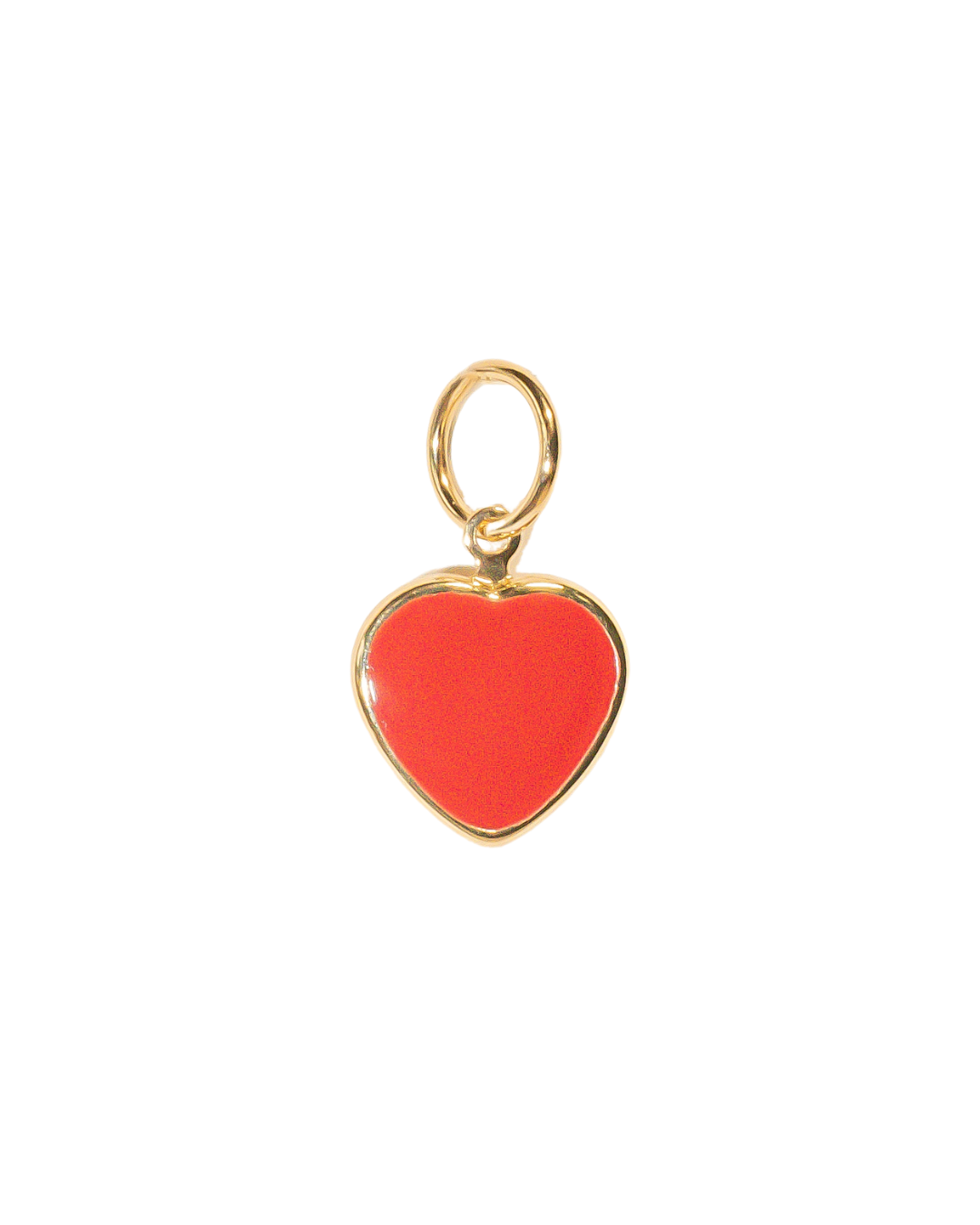 18k gold filled red heart charm 