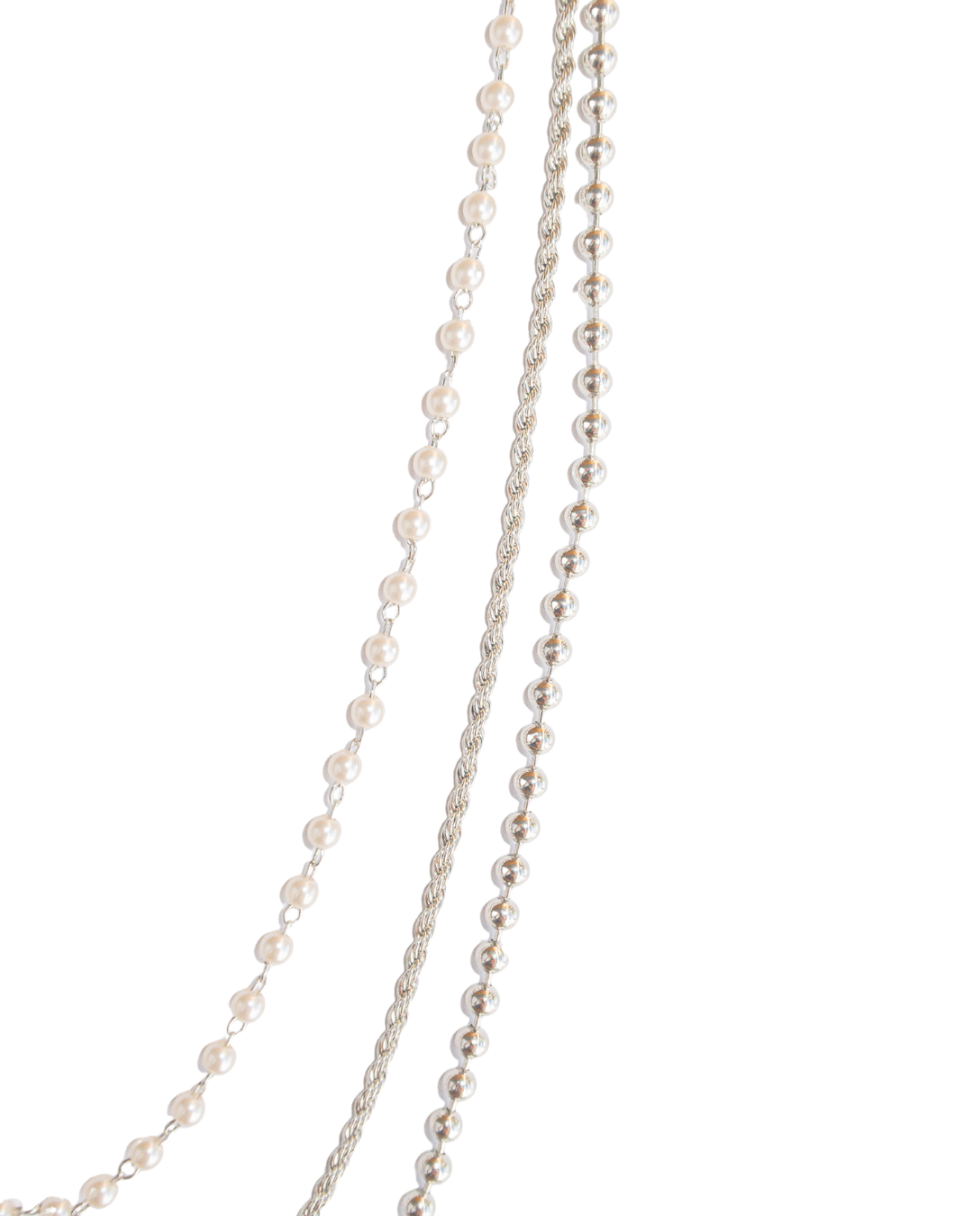Silver Layered Necklace - ISABEL LEON LLC