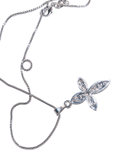 Silver Box Chain Cross Necklace