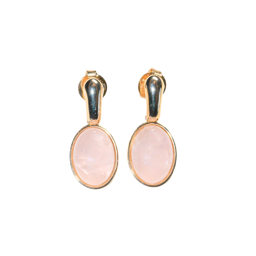 Rose Quartz Drop Earrings