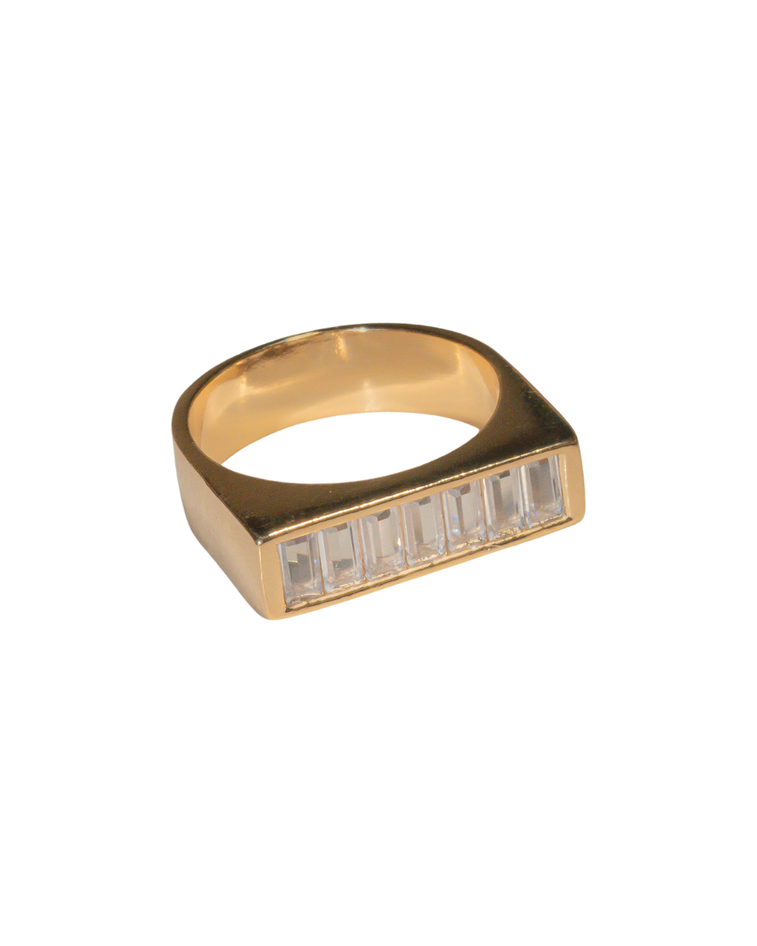 Slim Rectangular Pavé Ring - ISABEL LEON LLC