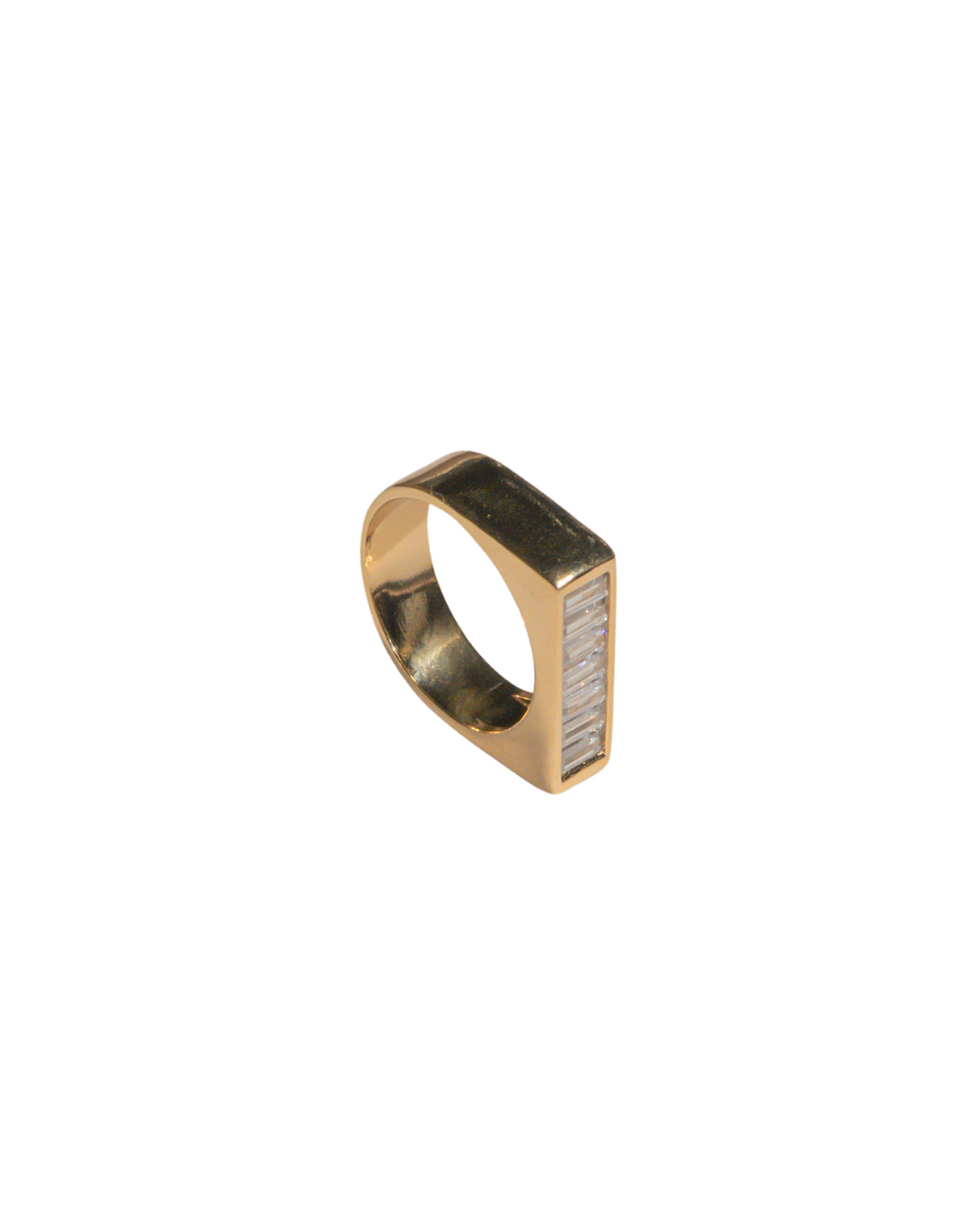 Slim Rectangular Pavé Ring - ISABEL LEON LLC