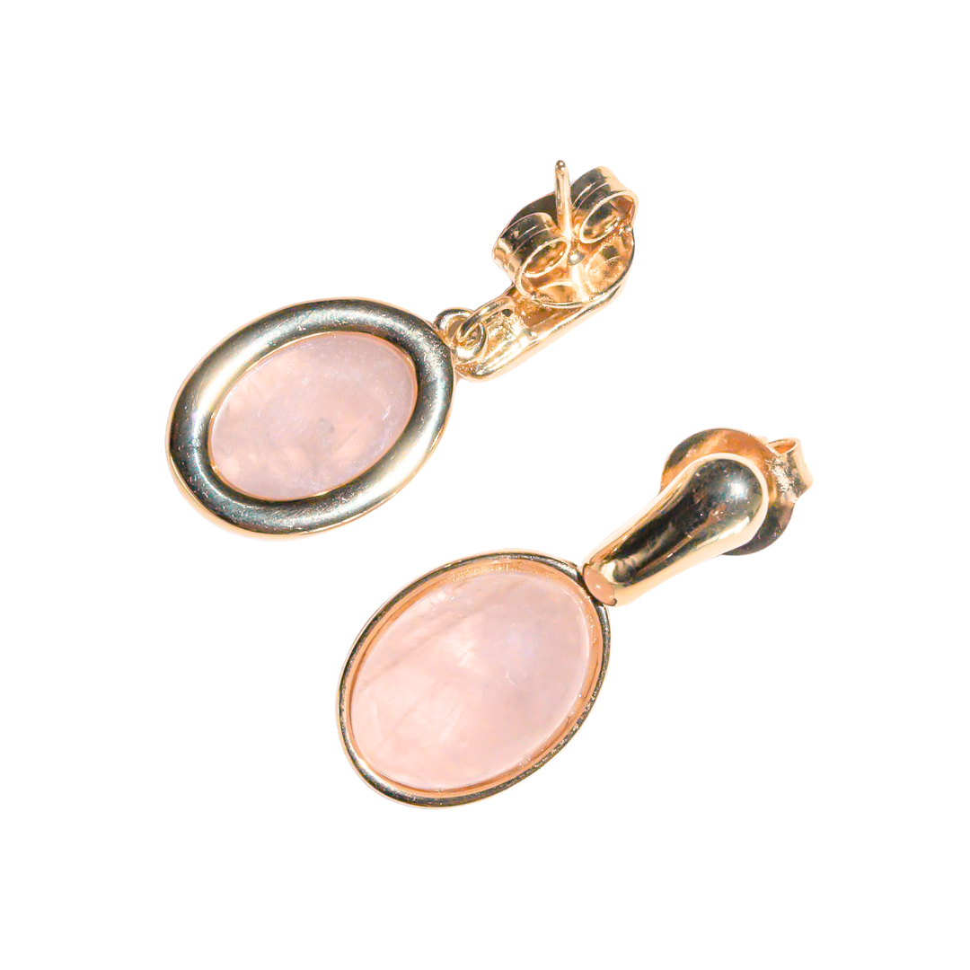 Rose Quartz Drop Earrings