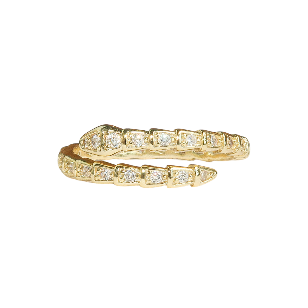 Adjustable Gold Snake Ring