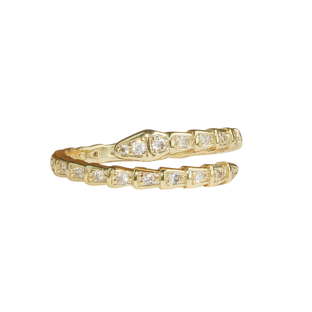 Adjustable Gold Snake Ring