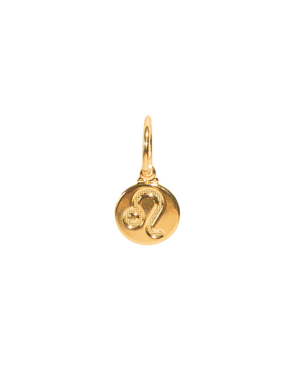 18k gold filled engraved zodiac sign charm