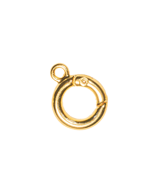 18k gold filled pendant round  latch charm clasp 