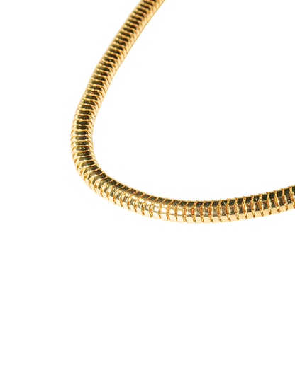 18k gold filled 16inch long round snake chain