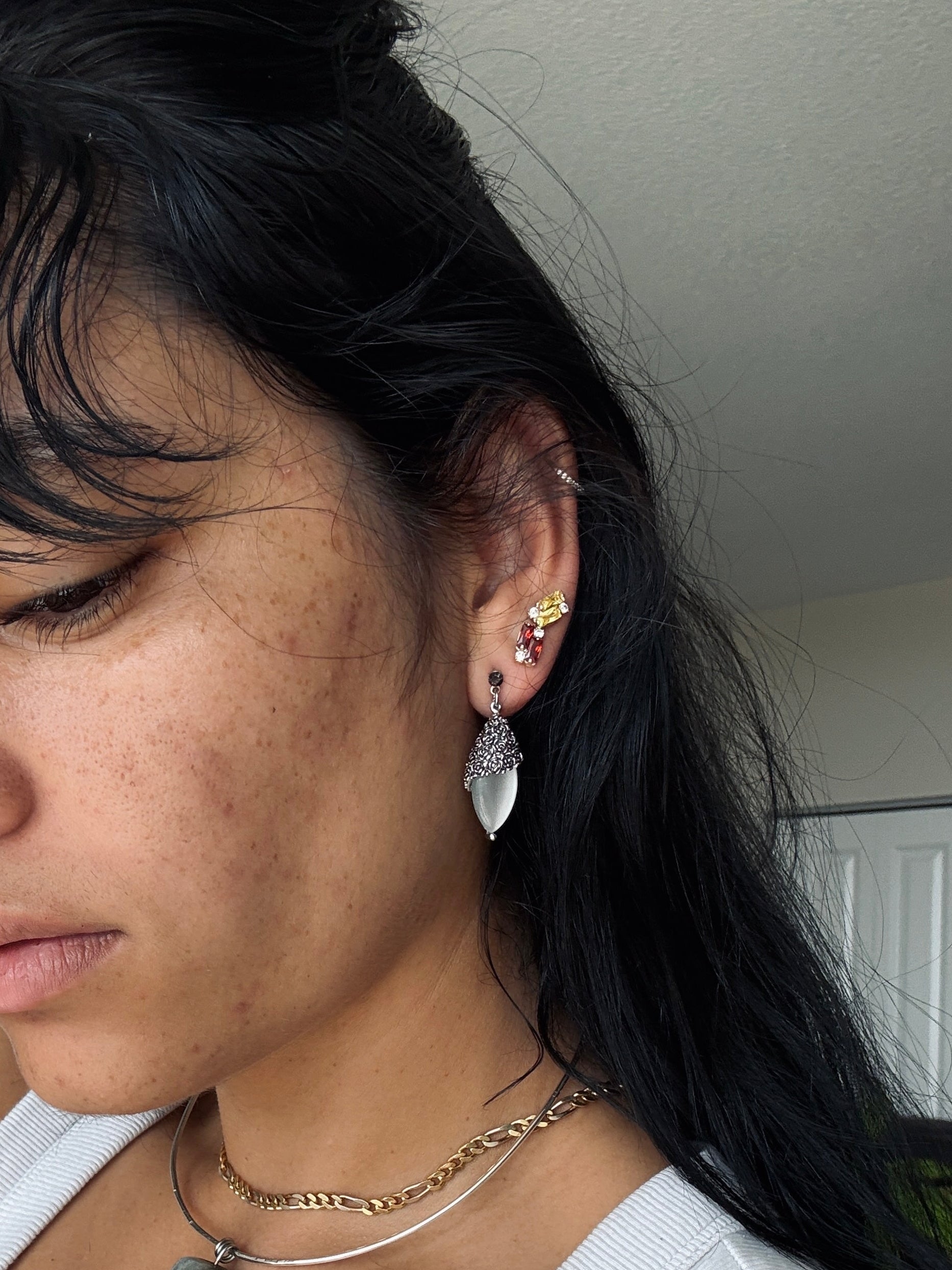 Selenite Vintage Earrings