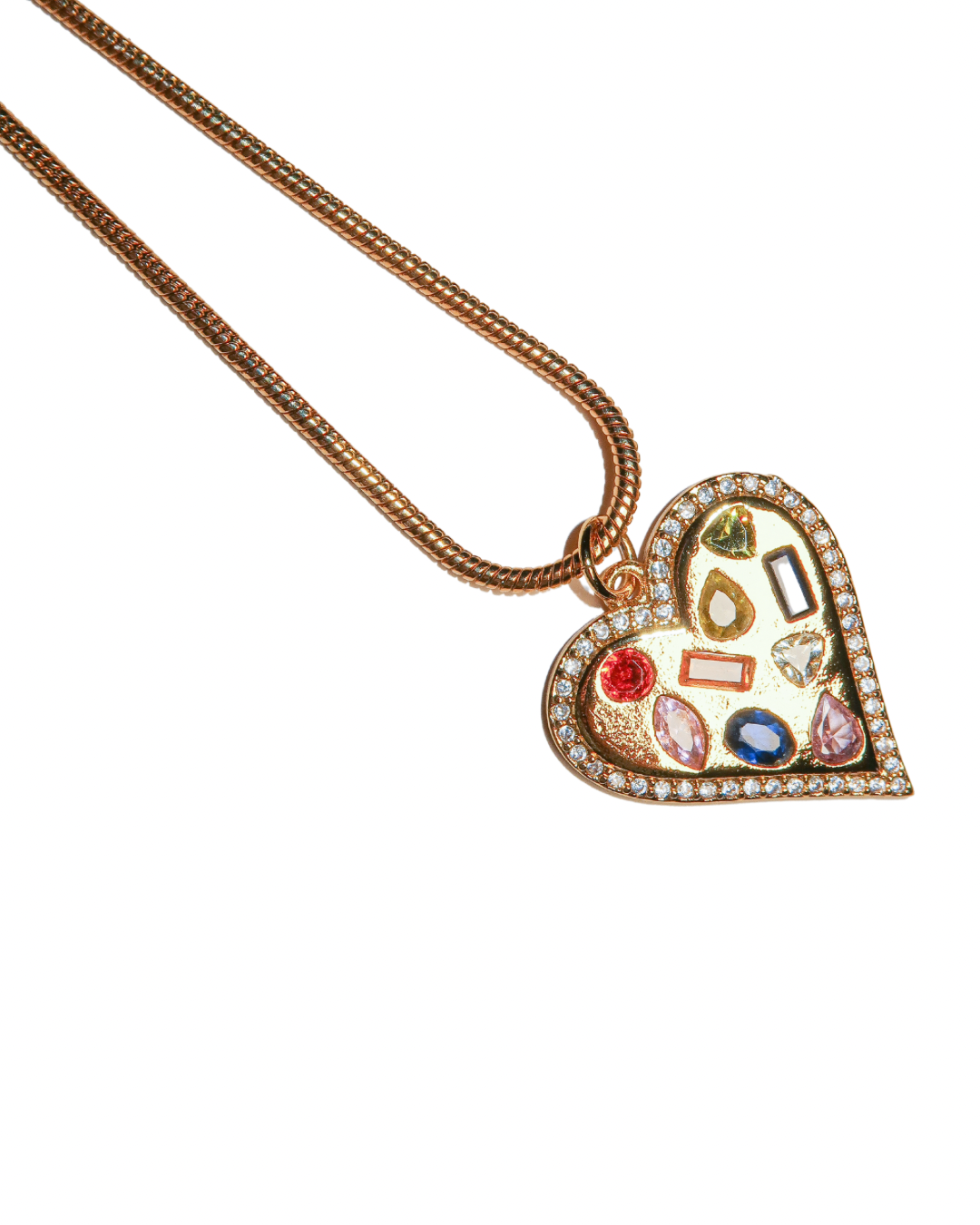Stone Heart Necklace - ISABEL LEON LLC