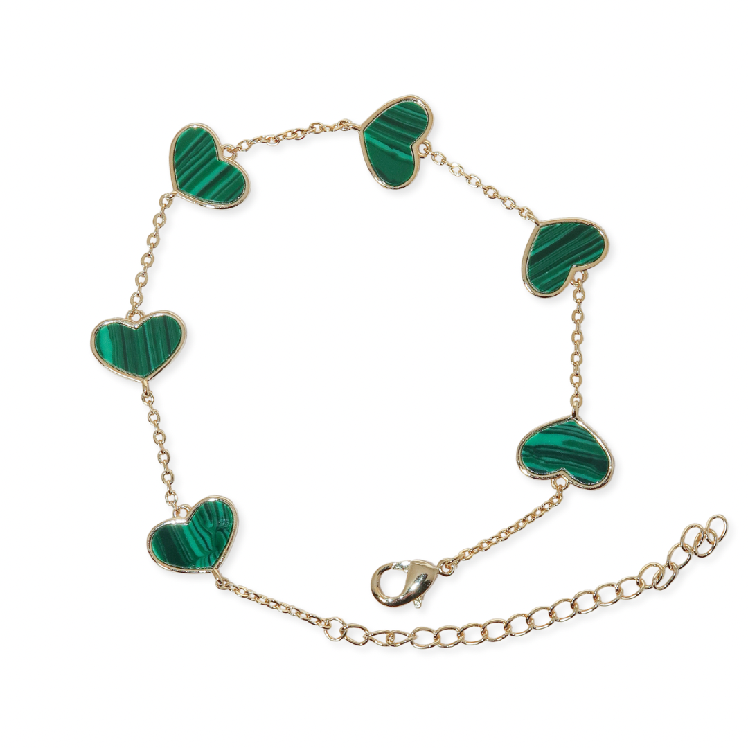 Wrist Of Hearts Bracelet Green - ISABEL LEON LLC