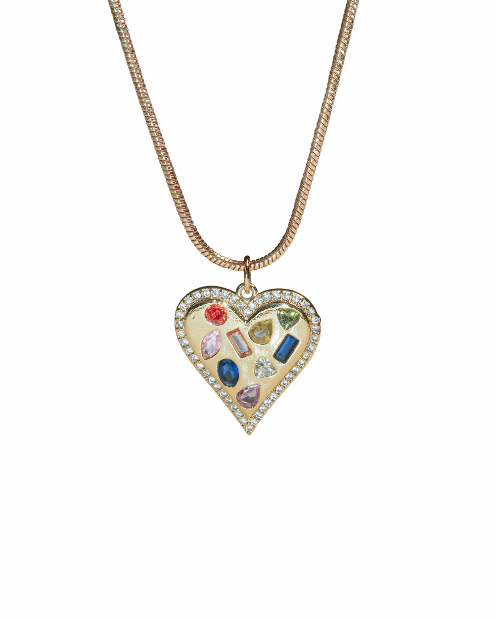 Stone Heart Necklace - ISABEL LEON LLC