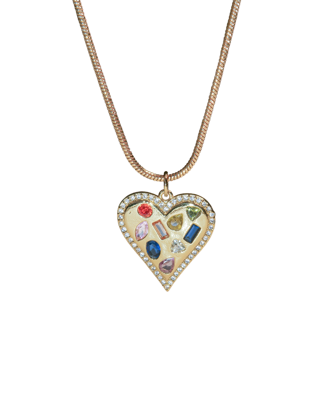 Stone Heart Necklace - ISABEL LEON LLC