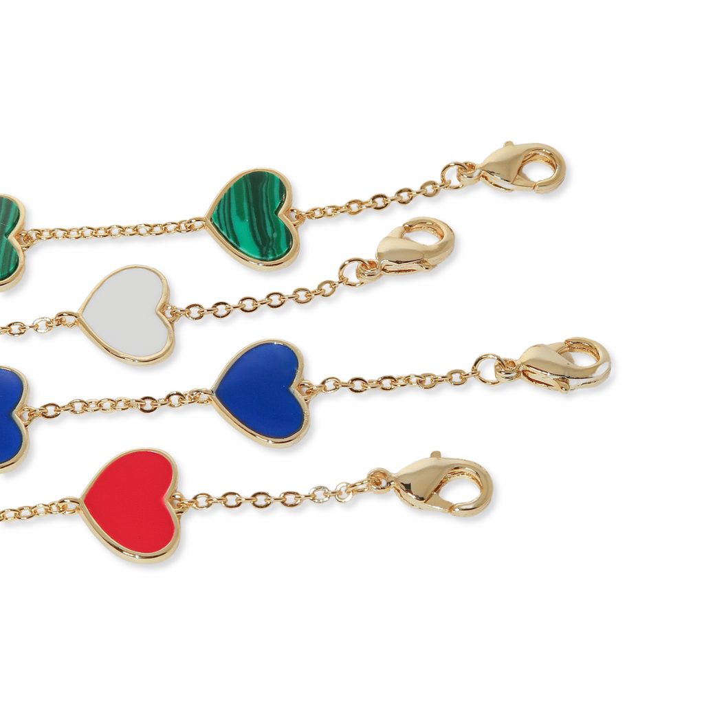Wrist Of Hearts Bracelet Blue - ISABEL LEON LLC