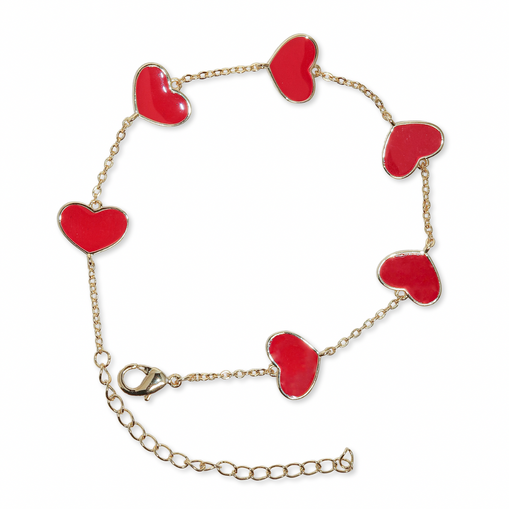 Wrist Of Hearts Bracelet Red - ISABEL LEON LLC