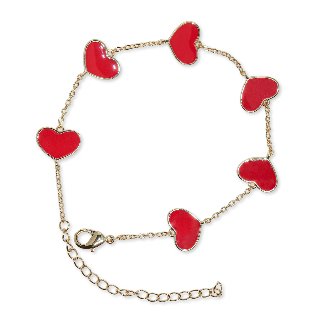 Wrist Of Hearts Bracelet Red - ISABEL LEON LLC