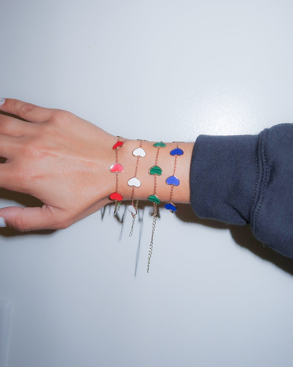 Wrist Of Hearts Bracelet Blue - ISABEL LEON LLC