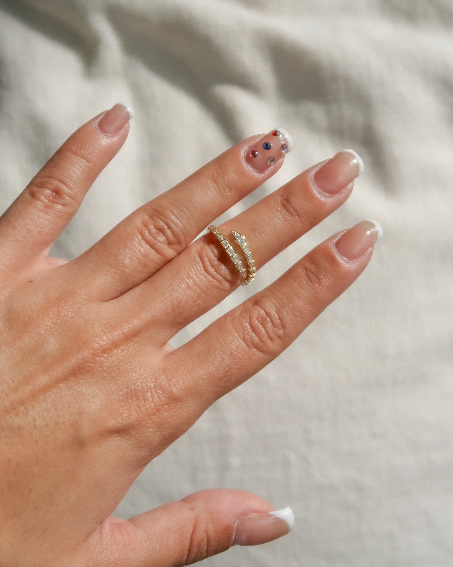 Adjustable Gold Snake Ring