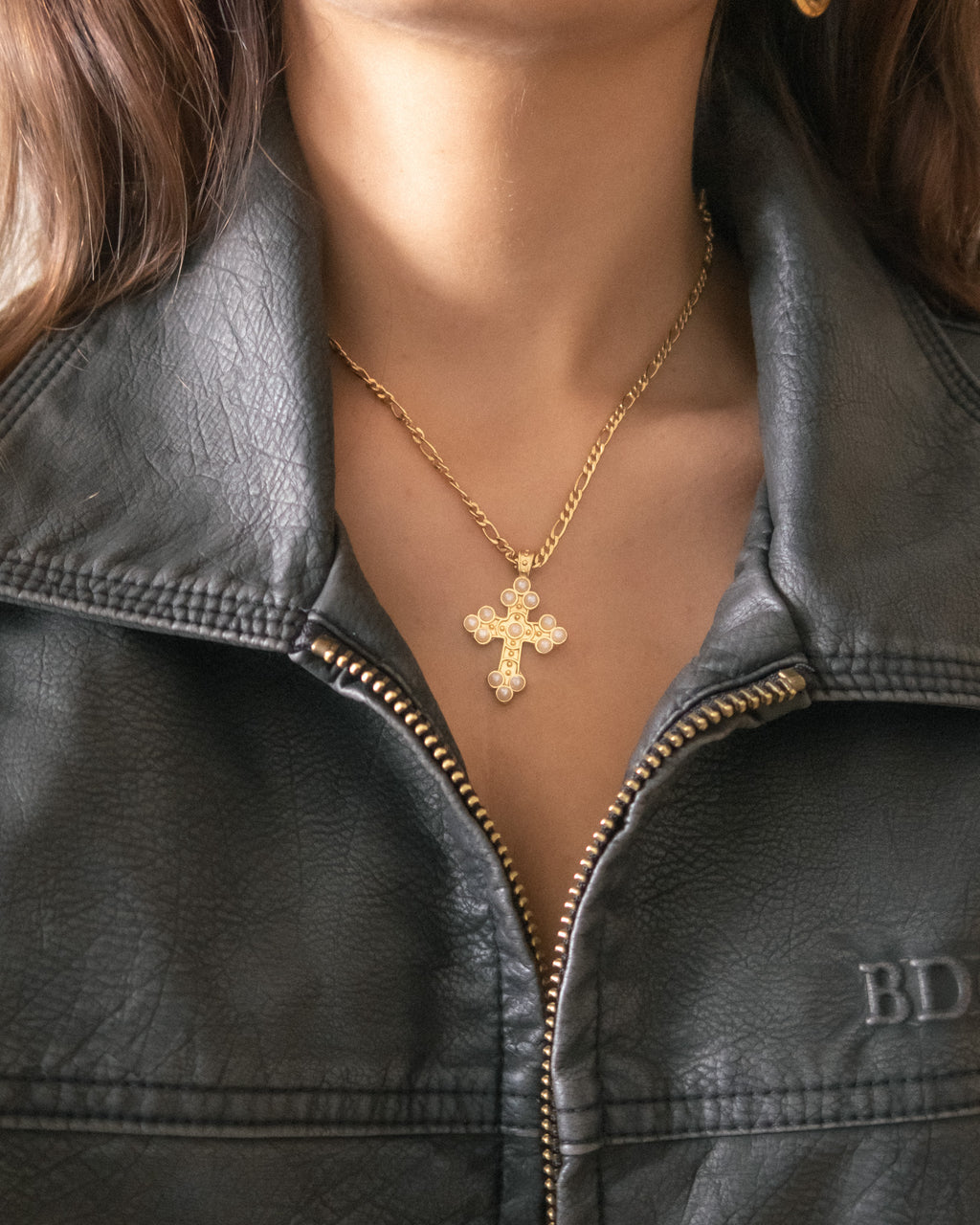 Marie Cross Necklace - ISABEL LEON LLC
