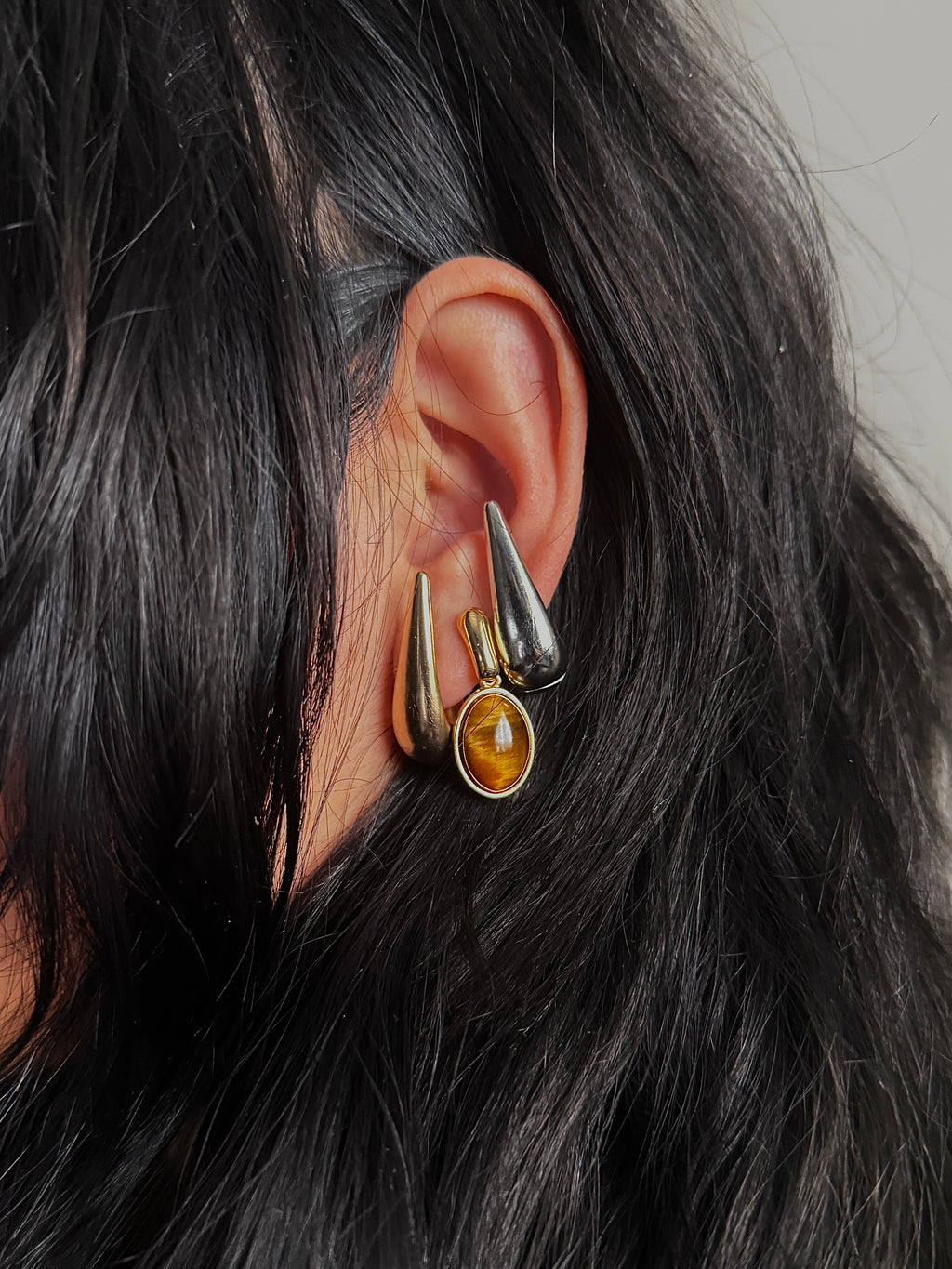Tiger's Eye Drop Earrings