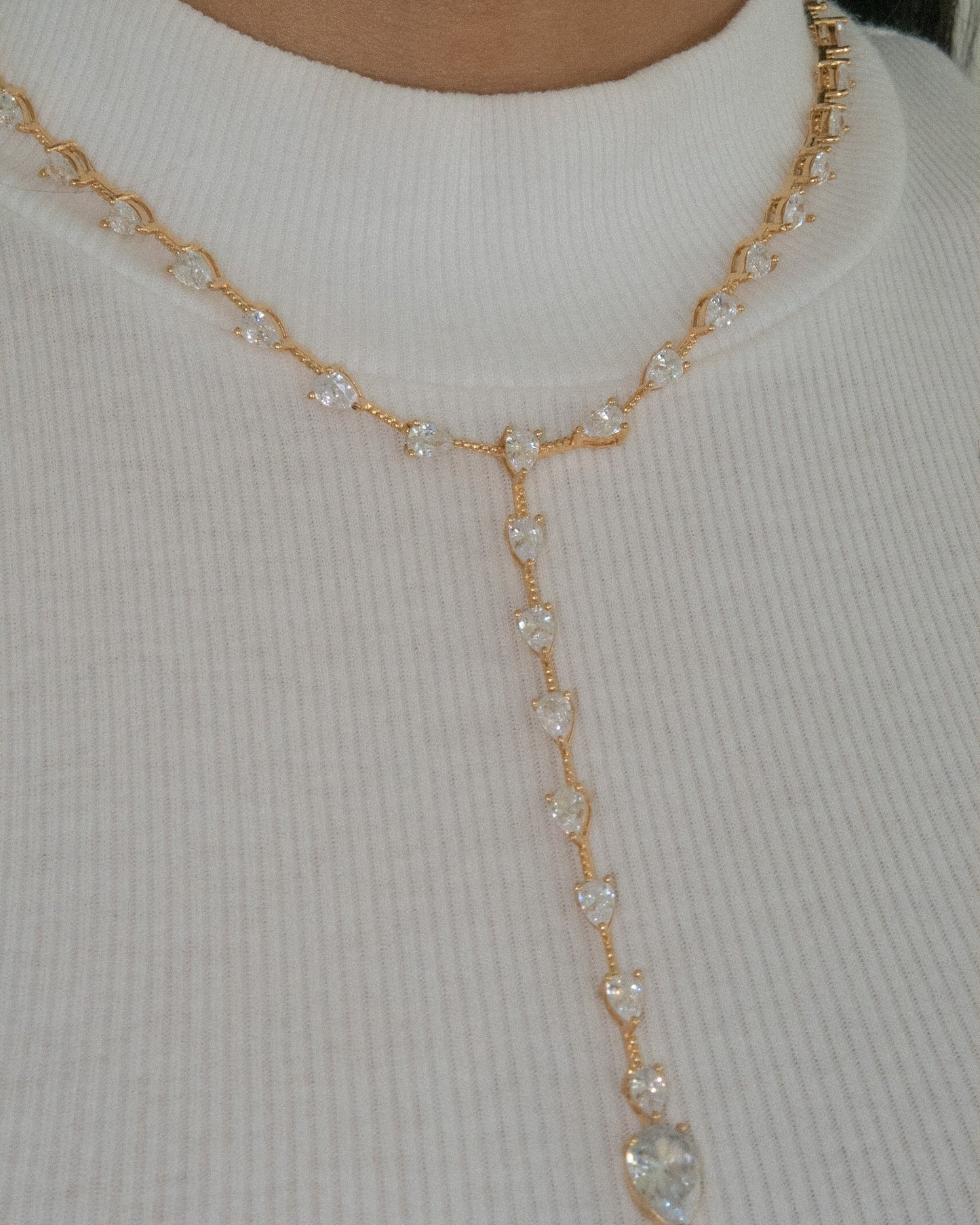 "Down The Middle" Lariat Necklace