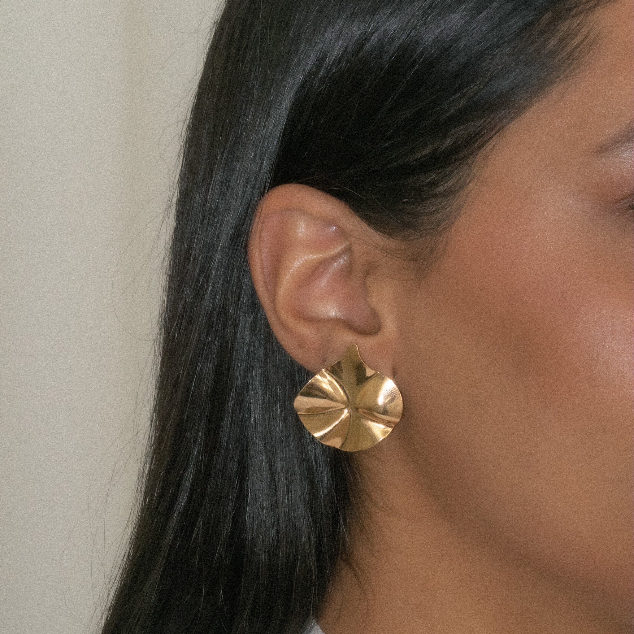 Gold Foil Earrings - ISABEL LEON LLC