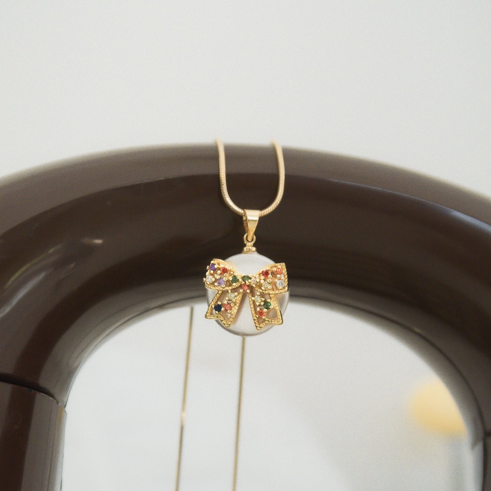 Mini Bow Pendant Necklace - ISABEL LEON LLC