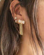 Herringbone Bow Earrings - ISABEL LEON LLC